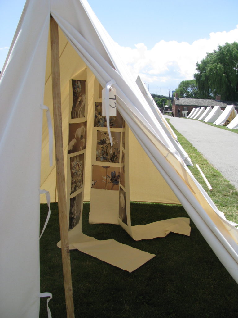 art installation in tent